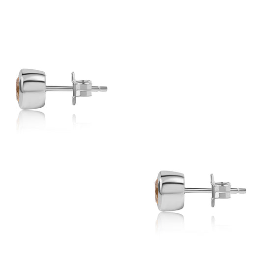 Brincos de Prata com AA Citrino de Brasil