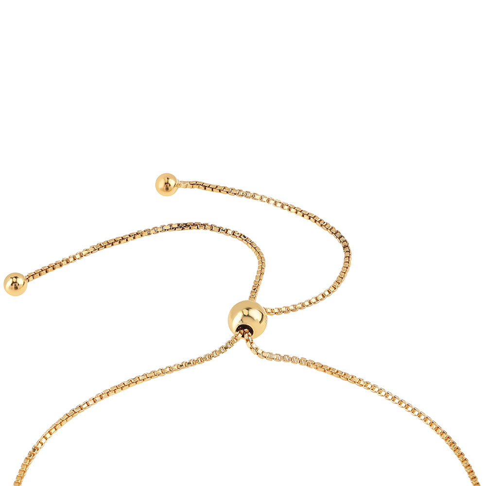 Pulseira de Prata com Banho de Ouro com Diamante Preto Contraste: Cabeca de Veado (800)