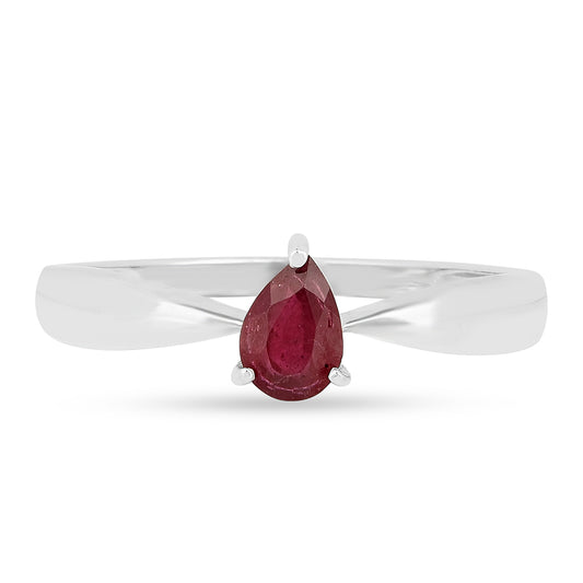Anel de Prata com Rubi da Tailândia