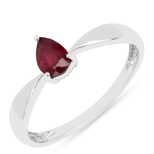 Anel de Prata com Rubi da Tailândia