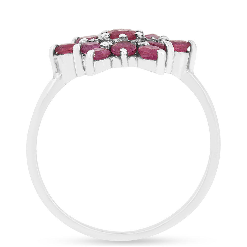 Anel de Prata com Rubi da Tailândia