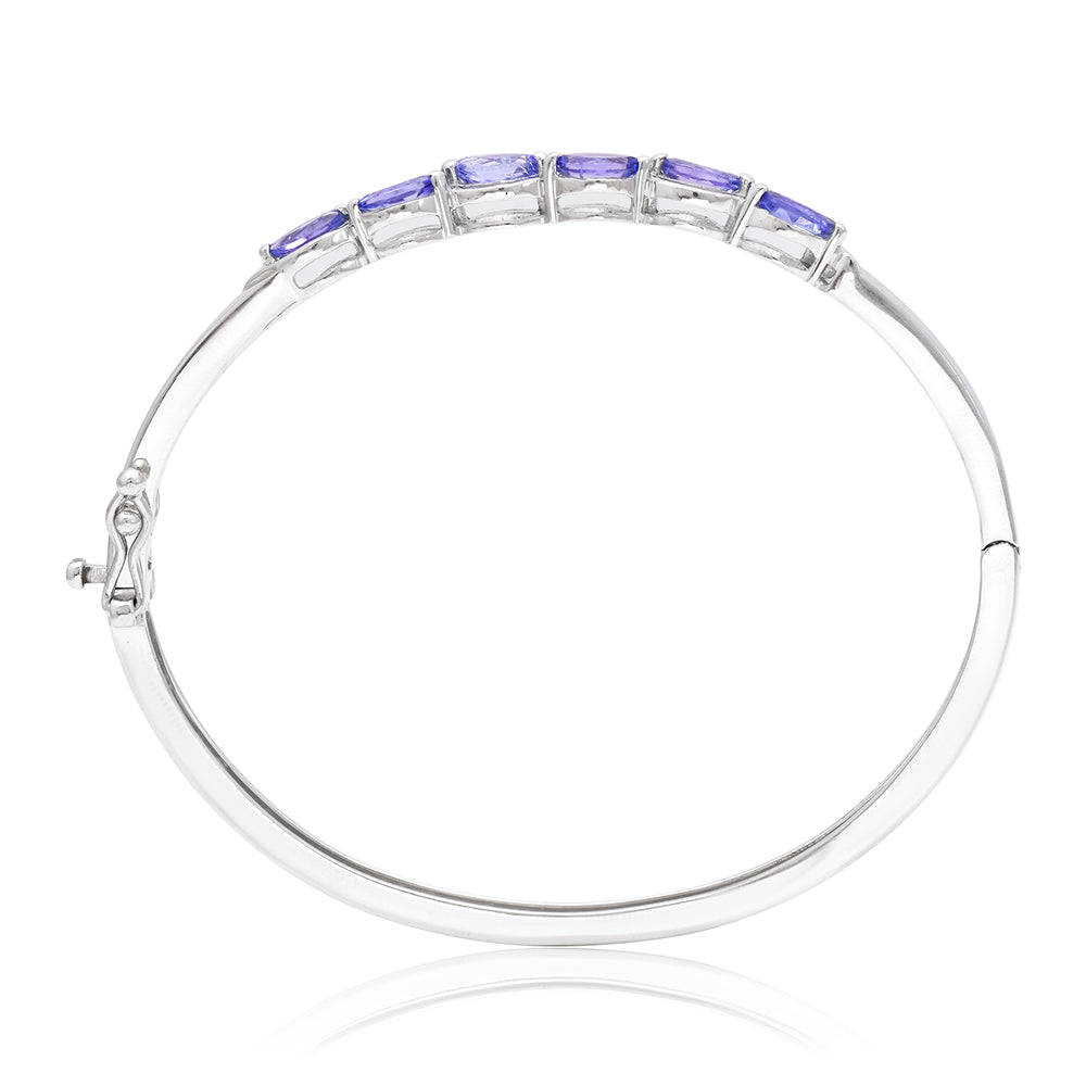 Pulseira de Prata com Tanzanite AAA Contraste: Cabeca de Veado (800)