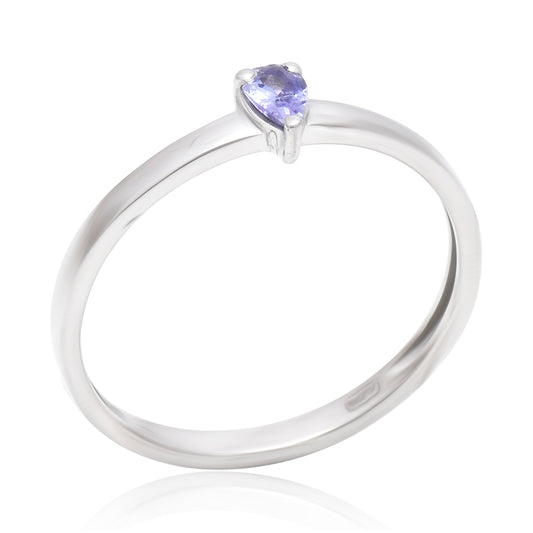 Anel de Prata com Tanzanite AAA