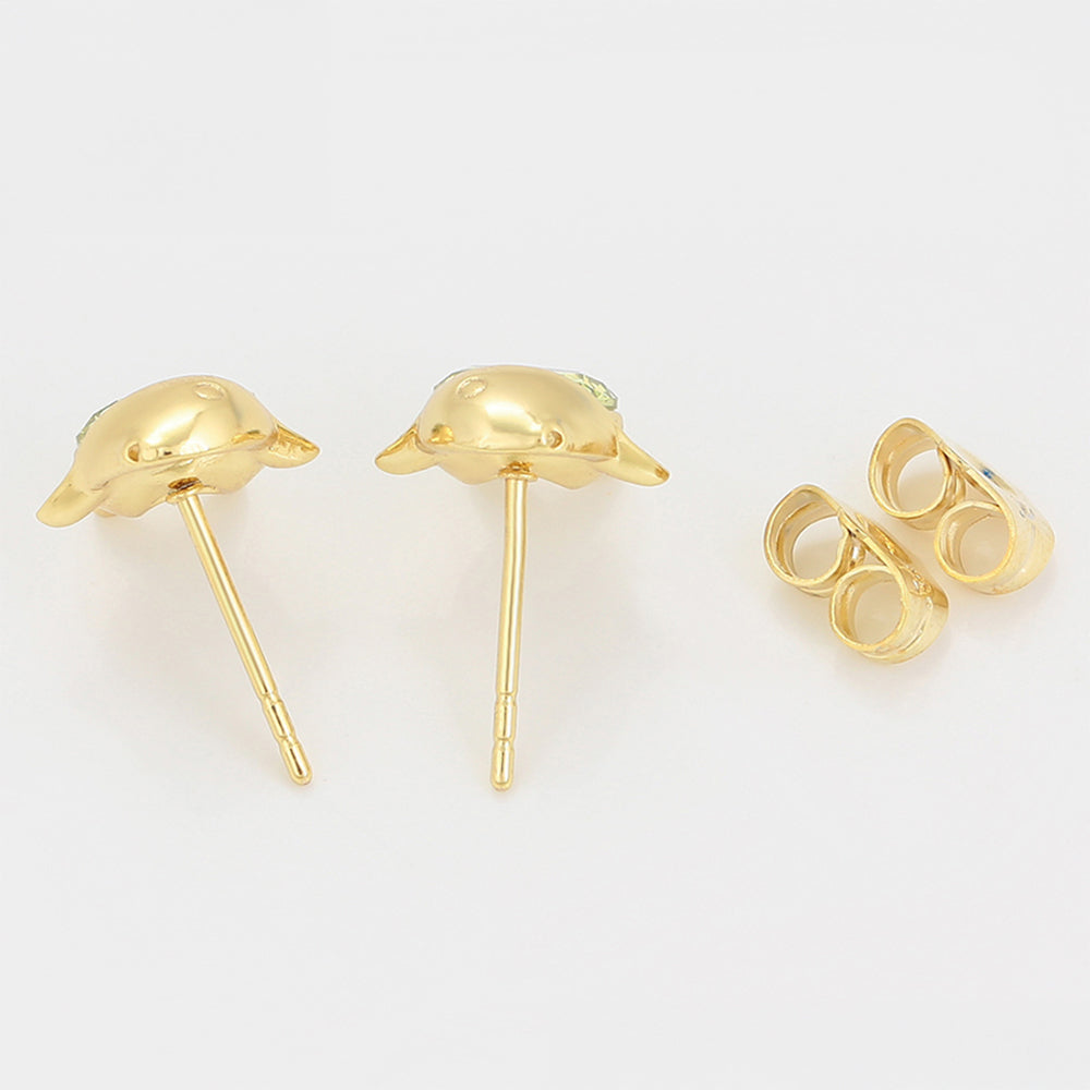 Brincos de Liga de Ouro com Cristal Emporia® Verde