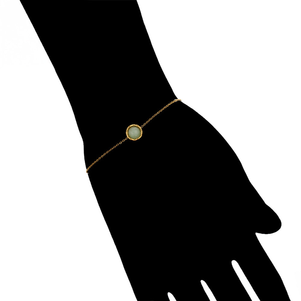 Pulseira de Liga de Ouro com Cristal Emporia® Verde