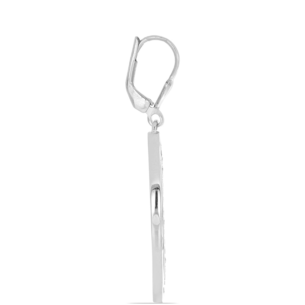 Brincos de Prata com Tanzanite e Topázio Branco