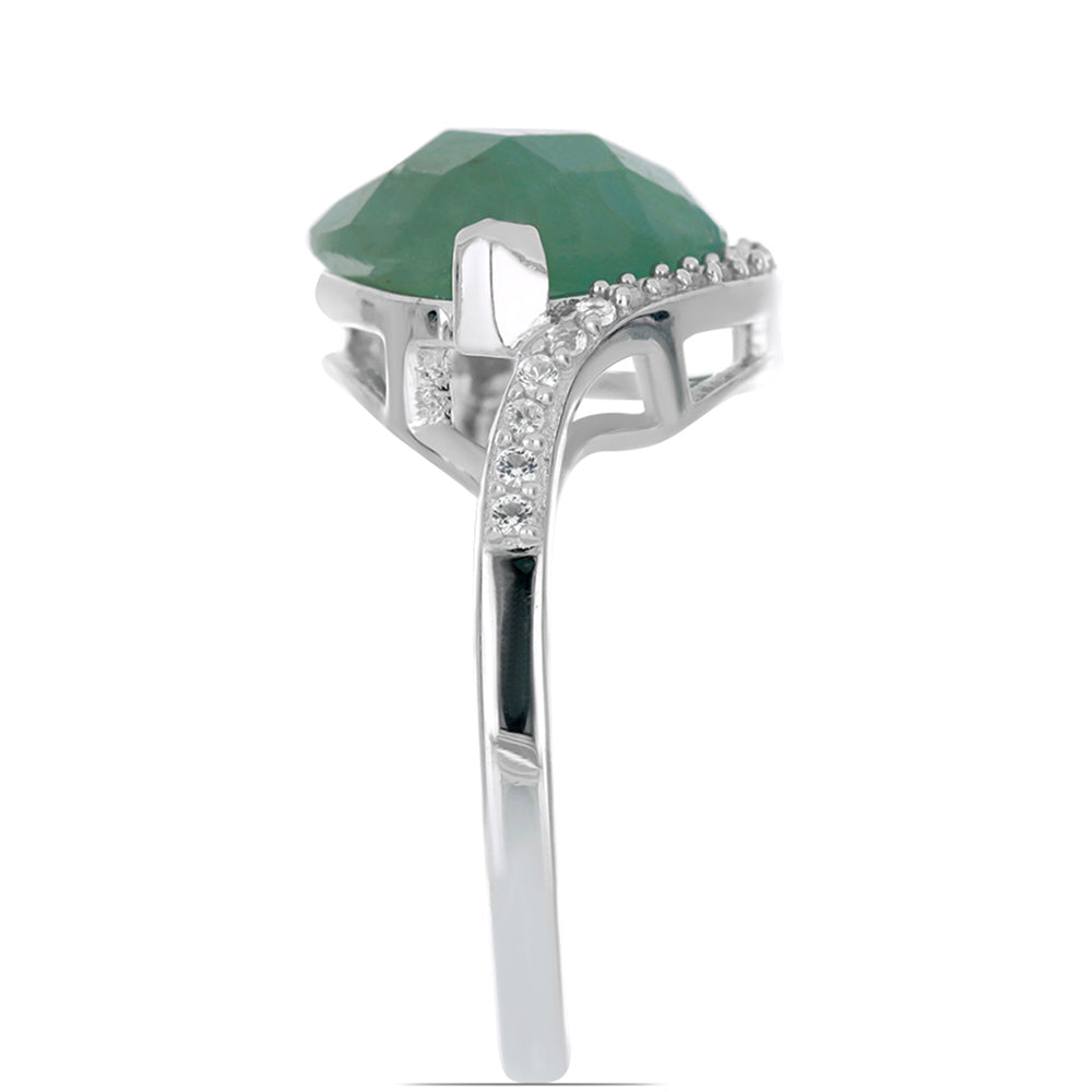 Anel de Prata com Grandidierite da Anosy e Topázio Branco