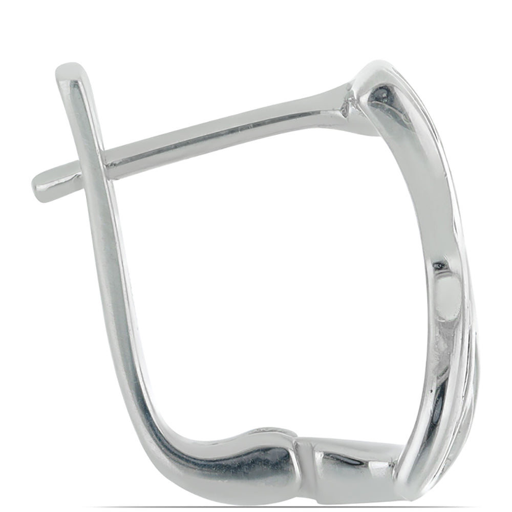 Brincos de Prata com Diamante Amarelo e Zircão Branco