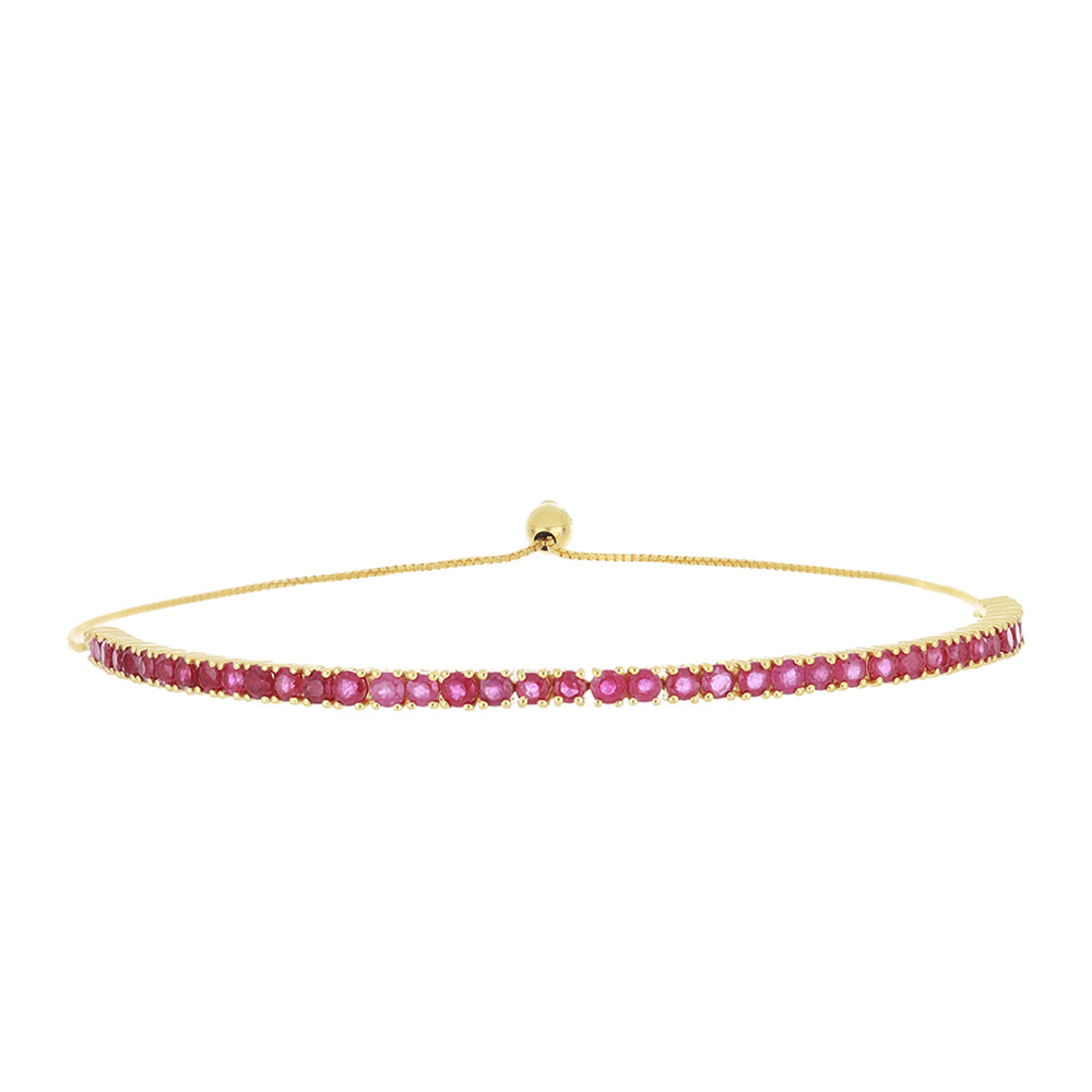 Pulseira de Ouro com Rubi de Madagáscar Contraste: Cruz missionária