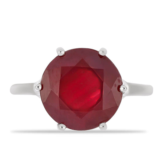 Anel de Prata com Rubi de Madagáscar