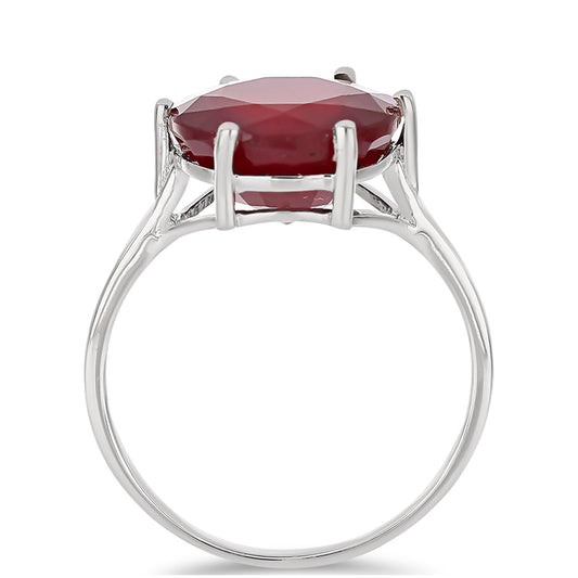 Anel de Prata com Rubi de Madagáscar