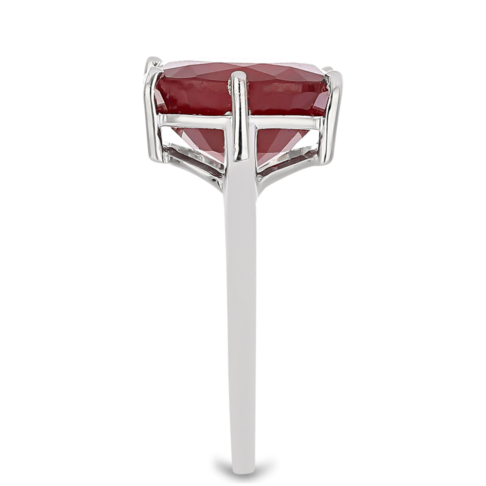 Anel de Prata com Rubi de Madagáscar