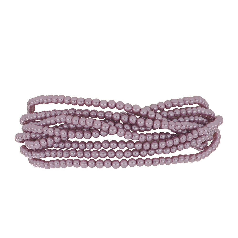 Pulseira de Prata com Banho de Ouro com Pérola de Água Doce Roxo