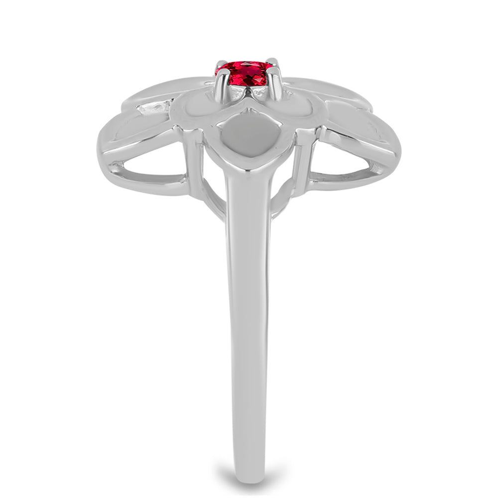 Anel de Prata com Rubelita das Minas do Cruzeiro Contraste: Cabeca de Veado (800)