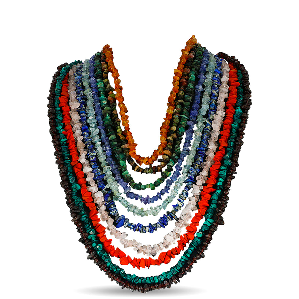 Conjunto com Esmeralda do Brasil e Tanzanite ( Colar )