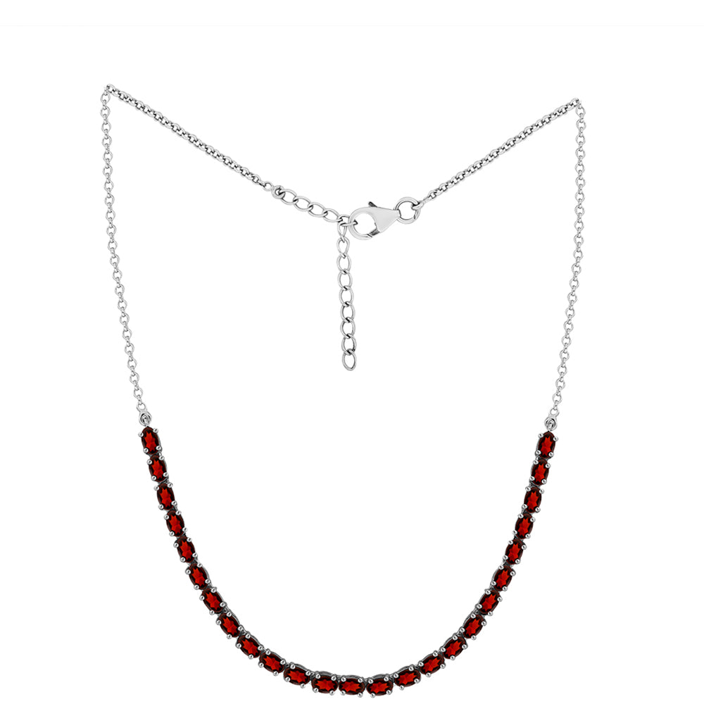 Colar de Prata com Granada de Barton Contraste: Cabeca de Veado (800)