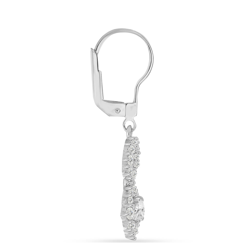 Brincos de Prata com Petalite de Kalgoorli e Topázio Branco