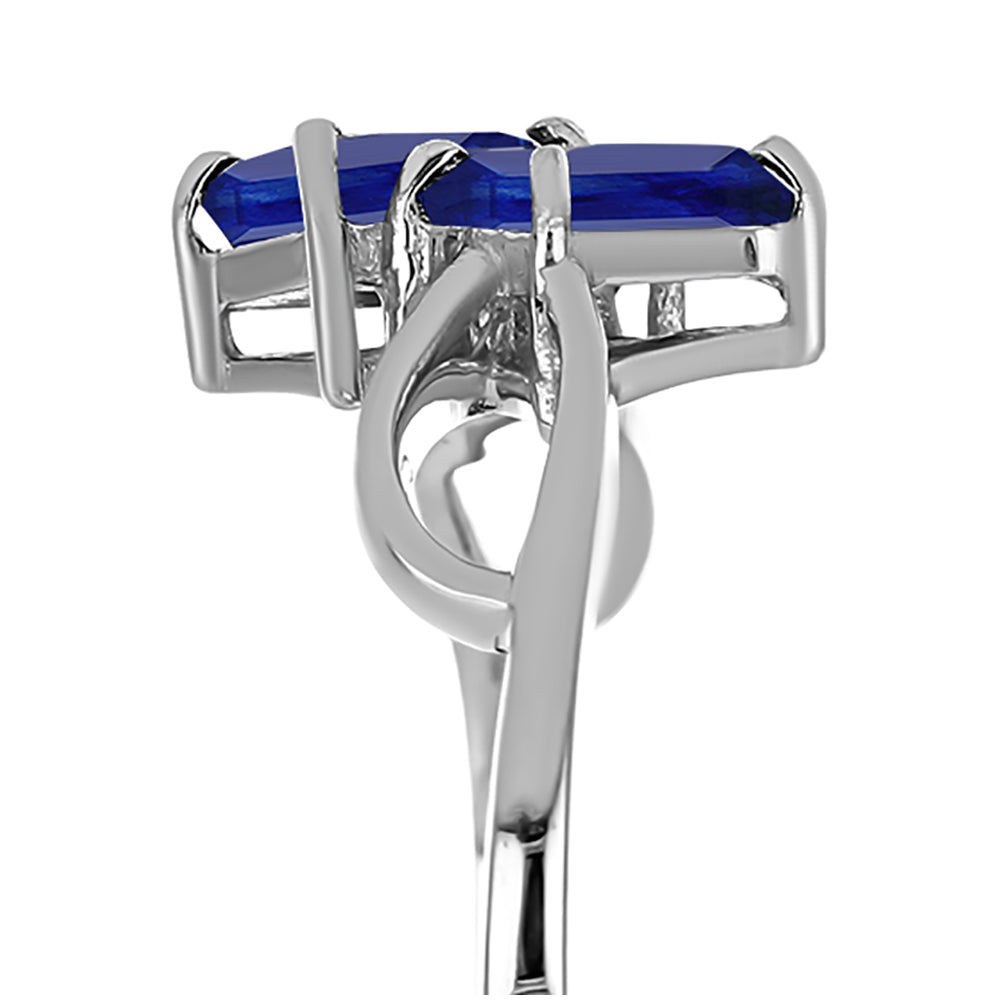 Anel de Prata com Safira Azul Australiana