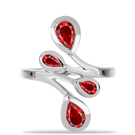 Anel de Prata com Ágata Vermelha Contraste: Cabeca de Veado (800)