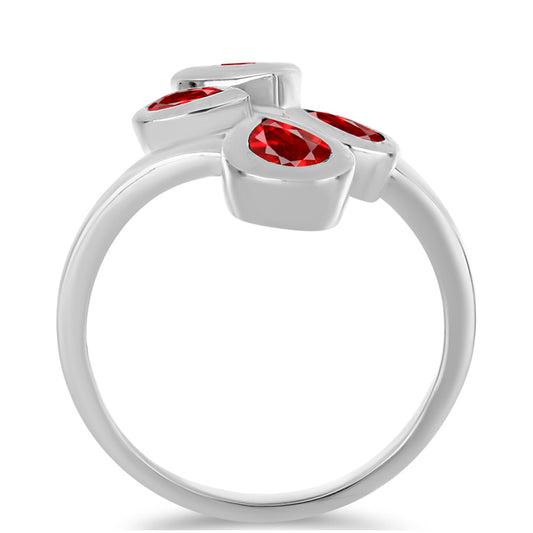 Anel de Prata com Ágata Vermelha Contraste: Cabeca de Veado (800)