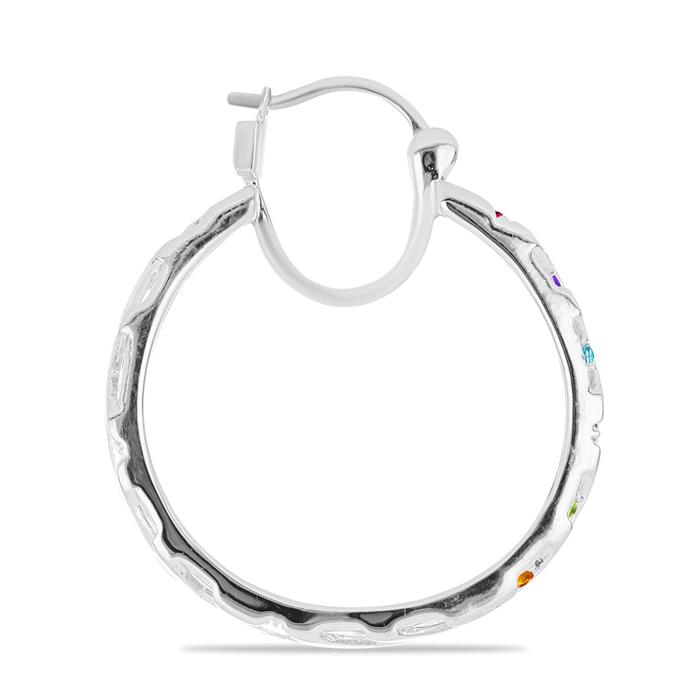 Brincos de Prata com Ametista de Marrocos e Peridoto de Changbai Contraste: Cabeca de Veado (800)