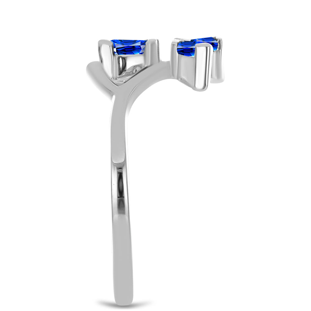 Anel de Prata com Safira Azul Australiana