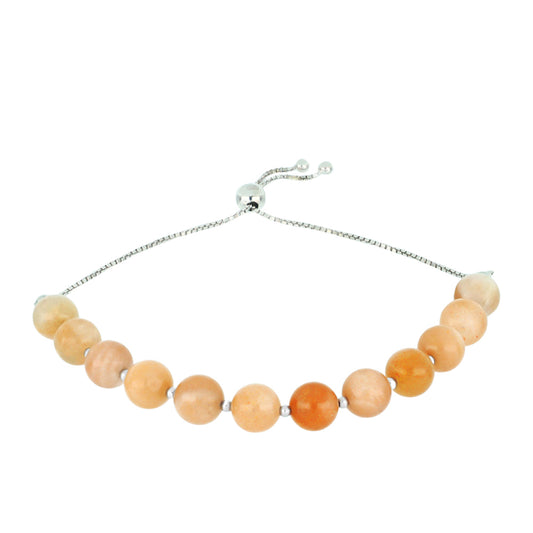 Pulseira de Prata com Pedra do Sol de Oregon