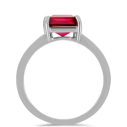 Anel de Prata com Rubi de Madagáscar