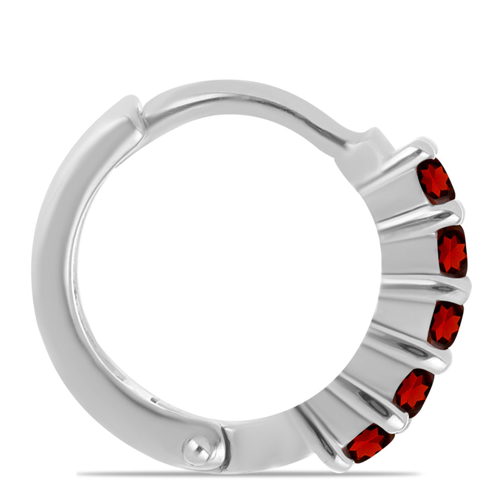 Brincos de Prata com Granada de Barton