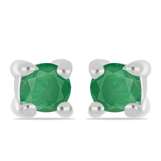 Conjunto de Prata com Esmeralda do Brasil ( Brincos+Anel+Pendente )