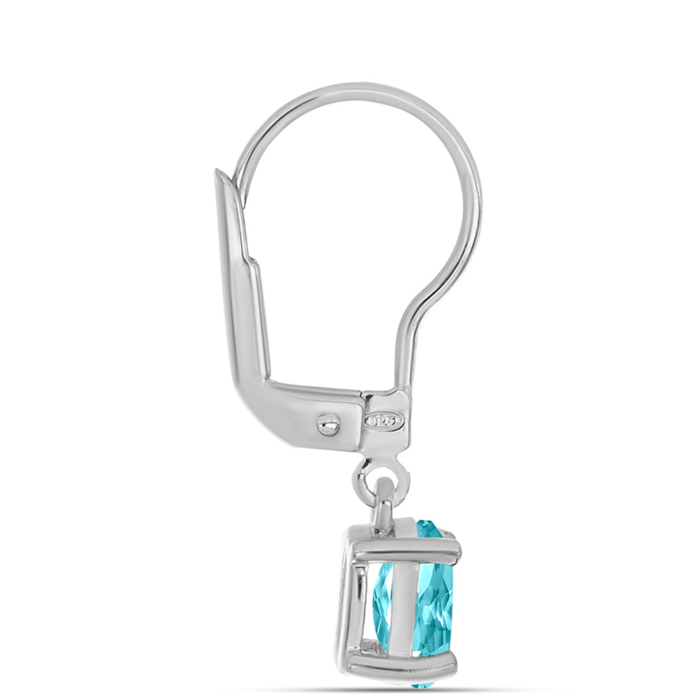 Brincos de Prata com Quartzo de Paraíba