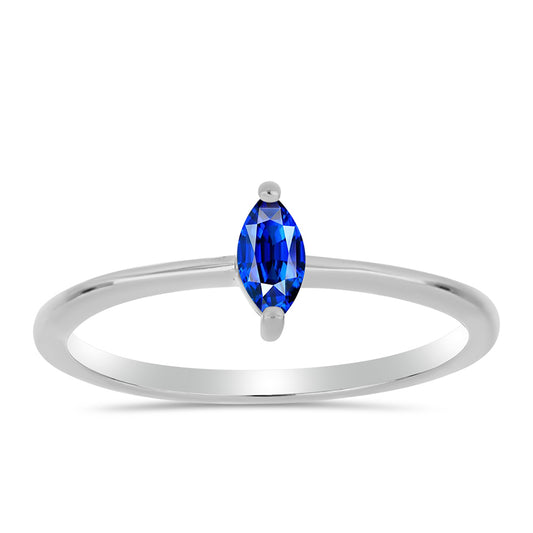 Anel de Prata com Safira Azul Australiana