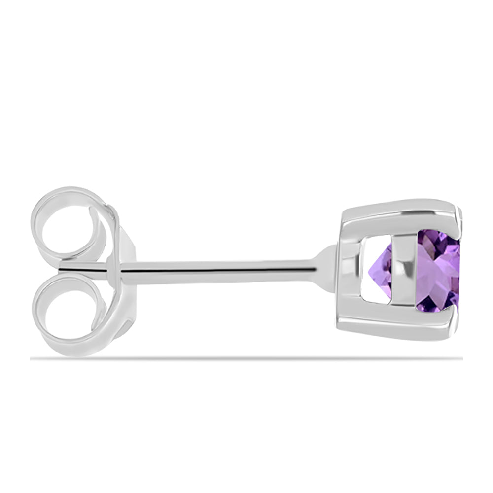 Brincos de Prata com Ametista Rosa de França