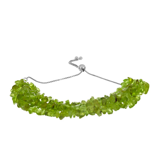 Pulseira de Prata com Peridoto de Changbai