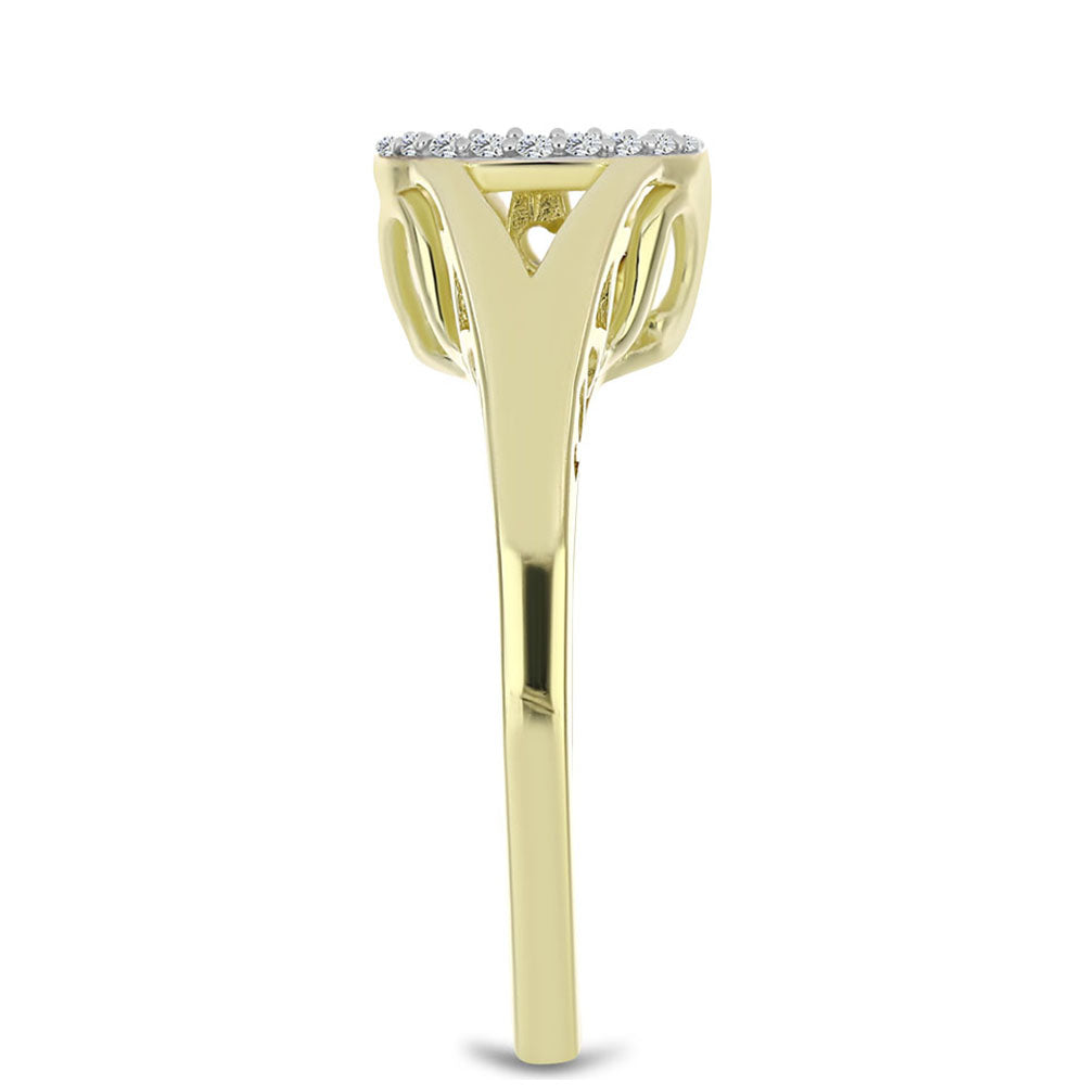 Anel de Prata com Banho de Ouro com Diamante Azul Dançante e Topázio Branco Contraste: Cabeca de Veado (800)