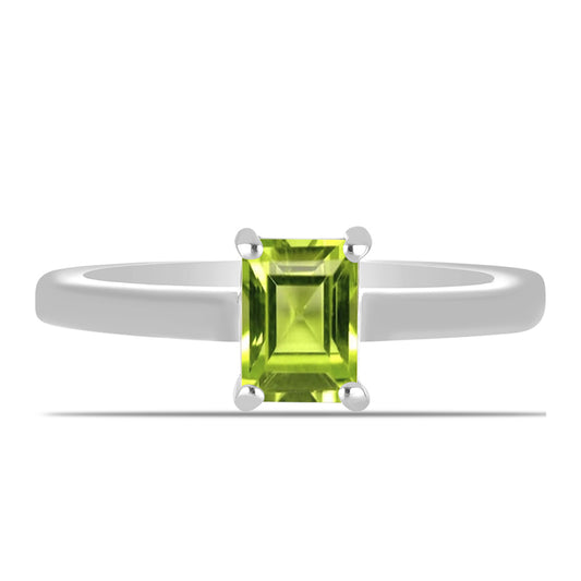 Anel de Prata com Peridoto de Changbai