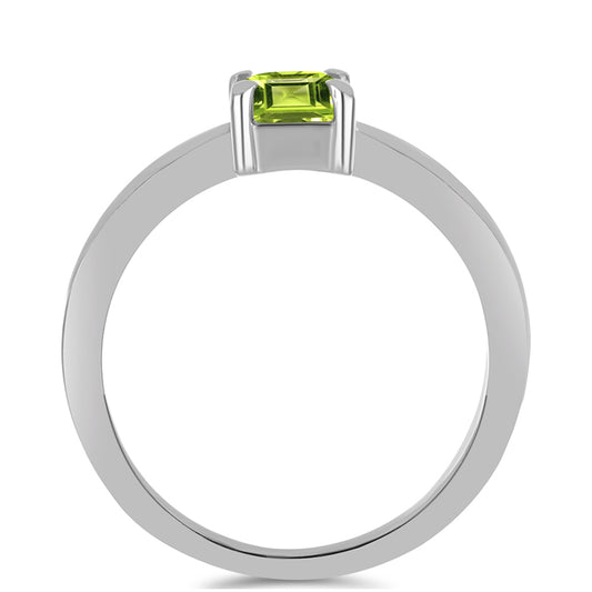 Anel de Prata com Peridoto de Changbai
