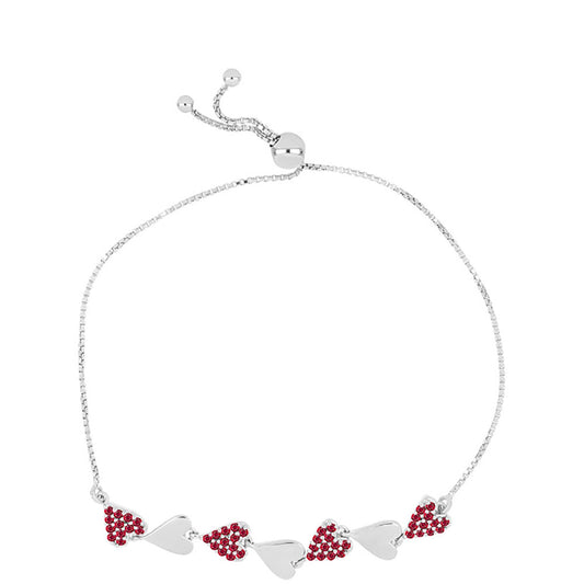 Pulseira de Prata com Rubi de Madagáscar Contraste: Cabeca de Veado (800)