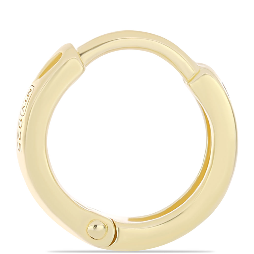 Brincos de Prata com Banho de Ouro com Diamante cor de Cognac e Topázio Branco