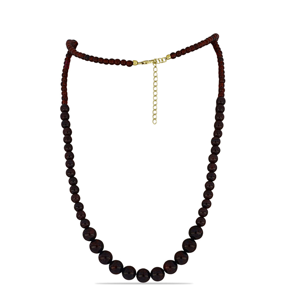 Colar de Prata com Banho de Ouro com Granada de Barton