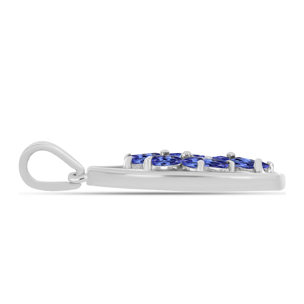 Pendente de Prata com Tanzanite AAA Contraste: Cabeca de Veado (800)