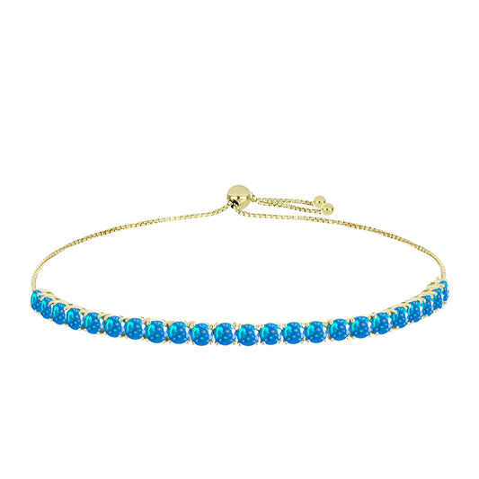 Pulseira de Prata com Banho de Ouro com Opala Paraíso da Etiópia Contraste: Cabeca de Veado (800)
