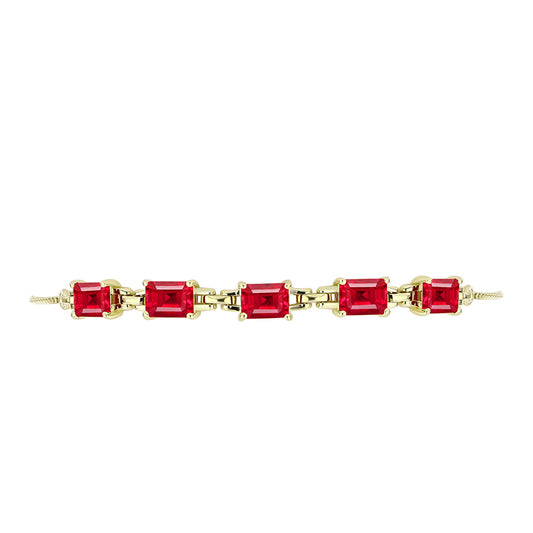 Pulseira de Prata com Banho de Ouro com Ágata Vermelha Contraste: Cabeca de Veado (800)