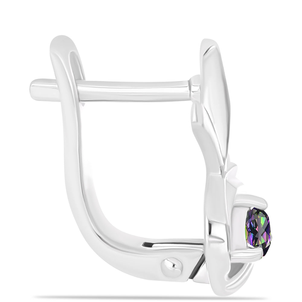 Brincos de Prata com Quartzo Verde Místico do Brasil