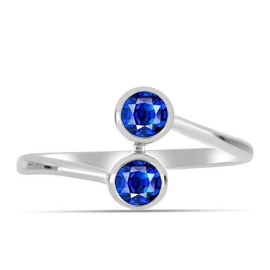 Anel de Prata com Safira Azul Australiana