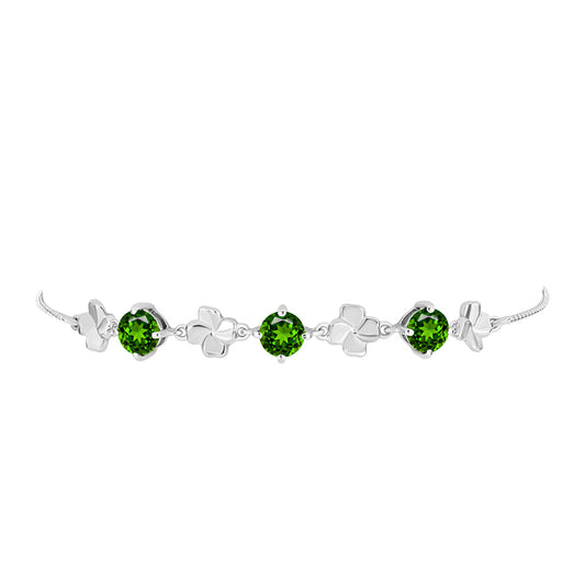 Pulseira de Prata com Diópsido Crómio Contraste: Cabeca de Veado (800)