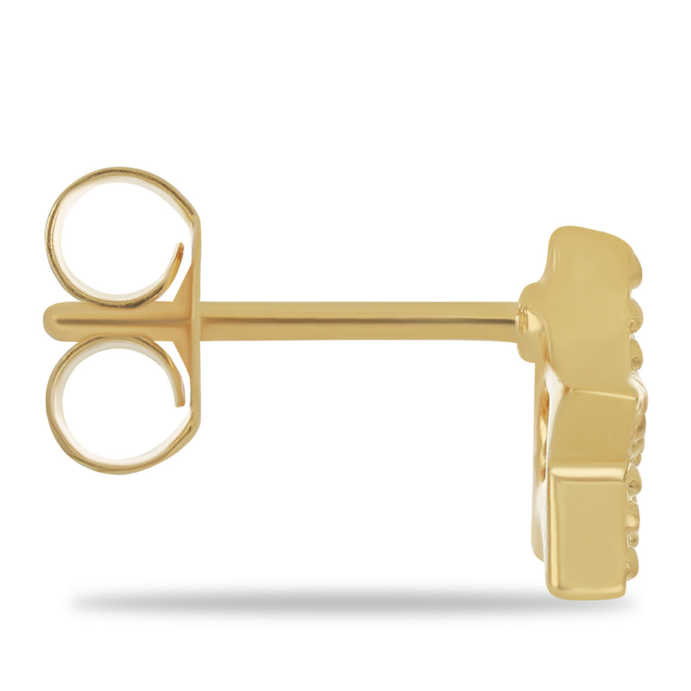 Brincos de Prata com Banho de Ouro