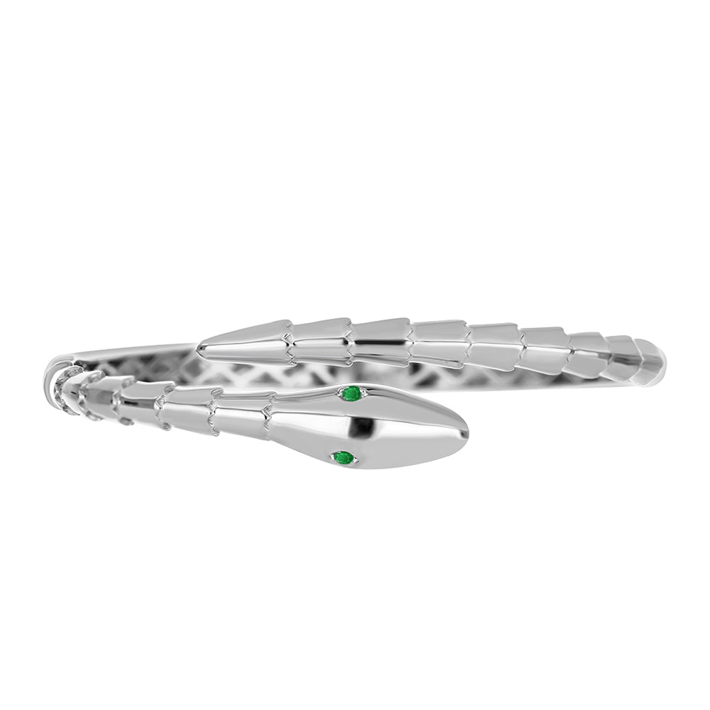 Pulseira de Prata com Esmeralda da Zambézia Contraste: Cabeca de Veado (800)