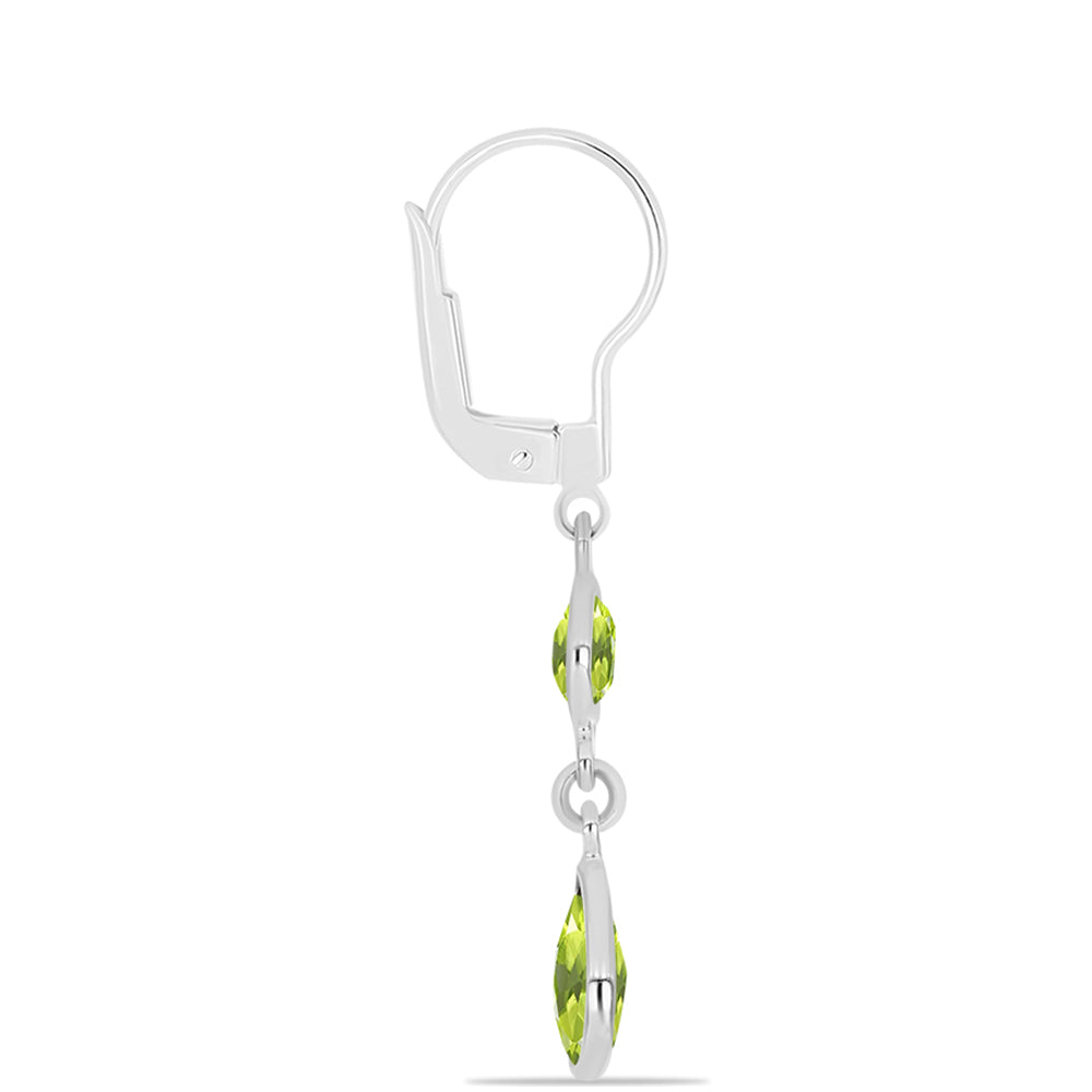 Brincos de Prata com Peridoto de Changbai