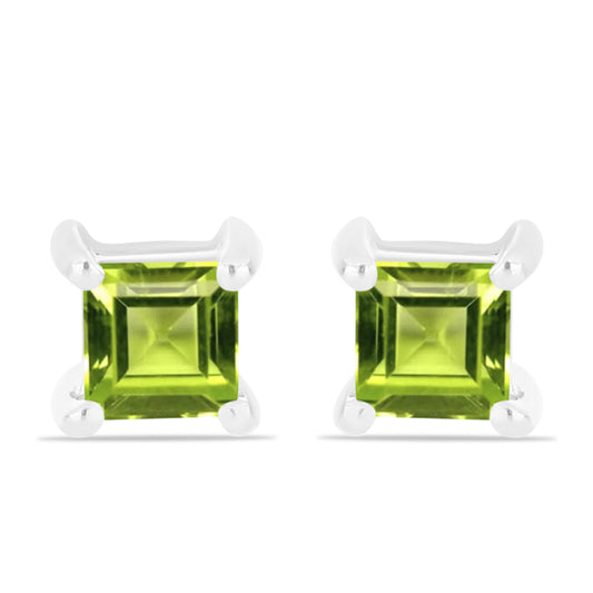 Brincos de Prata com Peridoto de Changbai